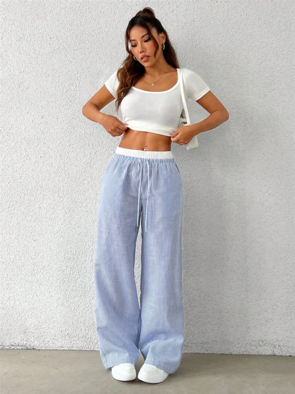 SHEIN EZwear Pantalon largeTissé – Image 4