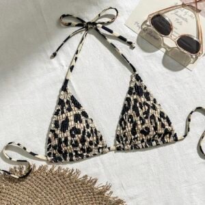 SHEIN SwimTop bikini licou léopard