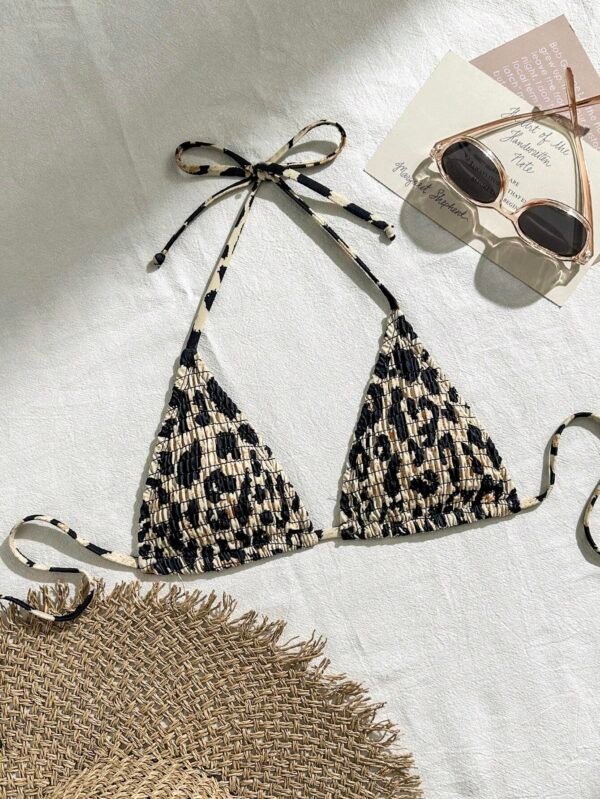 SHEIN SwimTop bikini licou léopard