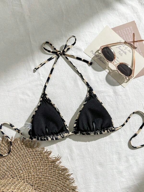 SHEIN SwimTop bikini licou léopard – Image 2
