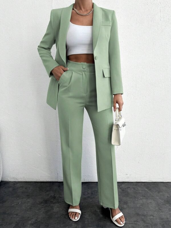 SHEIN CostumeD'affaires col vert