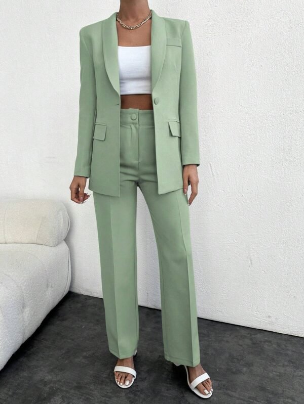 SHEIN CostumeD'affaires col vert – Image 3