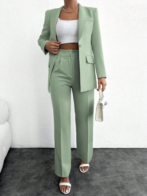 SHEIN CostumeD'affaires col vert – Image 4