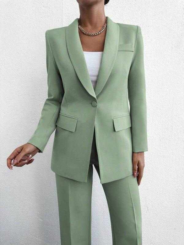 SHEIN CostumeD'affaires col vert – Image 5