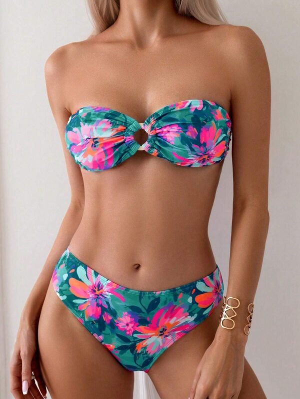 SHEIN Swim Bikini imprimé floral bandeau