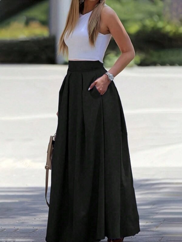 SHEIN ChicEase Jupe longue évasée