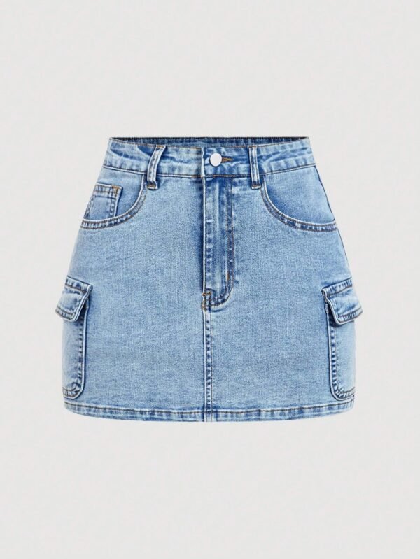 SHEIN MOD JupeDenim avec boutons et poches