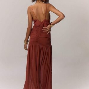 MUSERA Robe romantique avec fronce à l’avant et ourlet asymétrique pour les vacances, l’été et le printemps