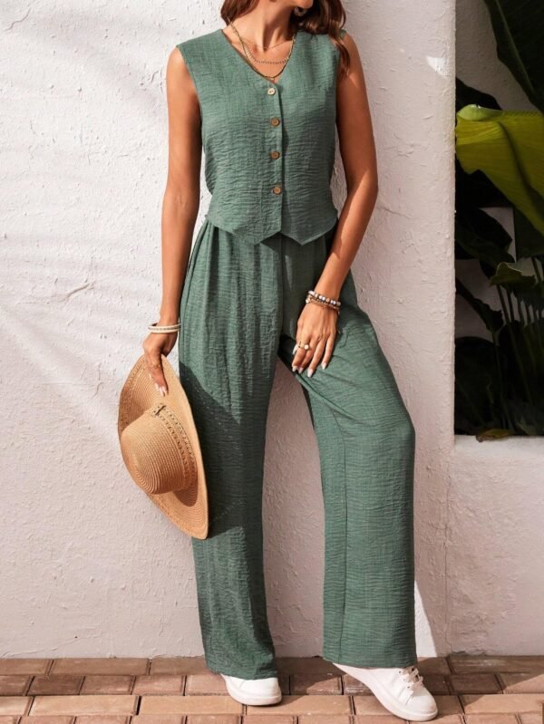 SHEIN Frenchy Haut col V pantalon – Image 4