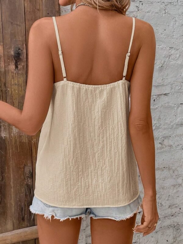 SHEIN Frenchy Camisole élégante d'été décorée de dentelle unie – Image 2