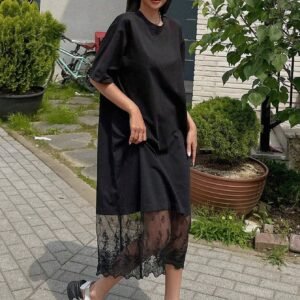 DAZY Robe T-shirt à manches amples