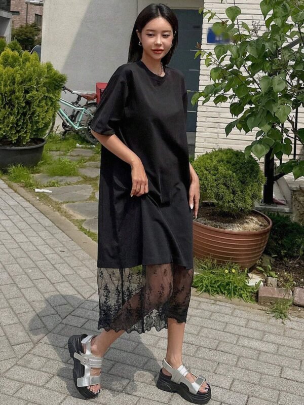 DAZY Robe T-shirt à manches amples