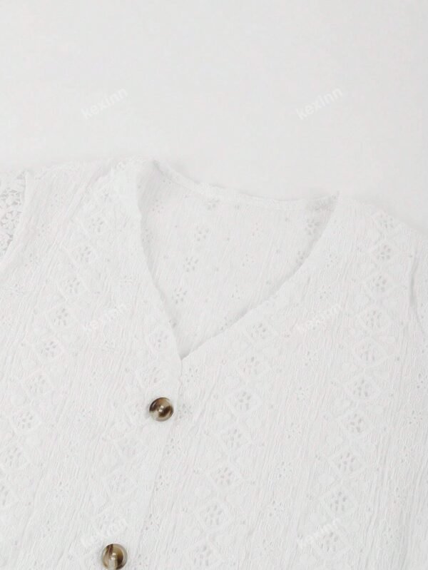 Top manches courtes encolure VDentelle – Image 3