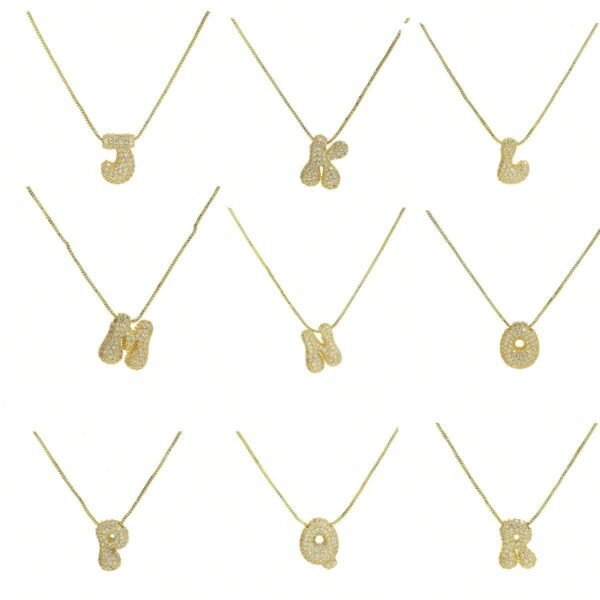 collier à bulles micro-incrustées avec 26 lettres – Image 8