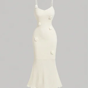 SHEIN MOD Robe glissante décorée de fleurs