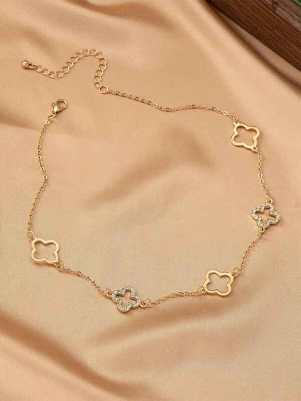 1 pièce Collier vintage avec un pendentif trèfle – Image 6