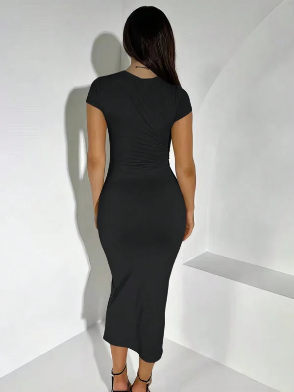 INAWLY Robe De Mode Moulante À Col Rond – Image 2