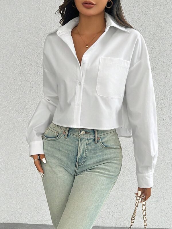 SHEIN ChicEase Chemise, épaulesTombantes – Image 3