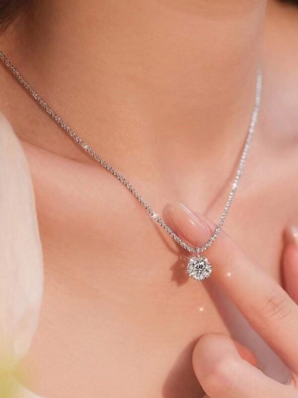 1 pièce Petit pendentif en diamant unique – Image 3