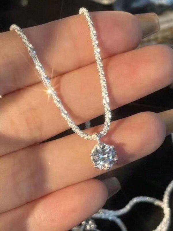 1 pièce Petit pendentif en diamant unique – Image 10