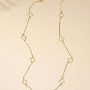 1 pièce Collier long creux en forme de trèfle