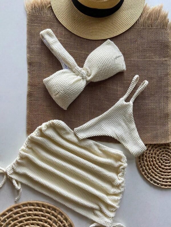 Ensemble  Bikini Une Épaule Sexy 3 Pièces