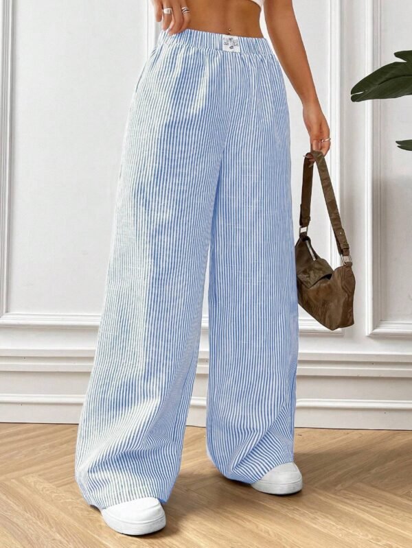 SHEIN EZwear PantalonTissé à rayures – Image 3