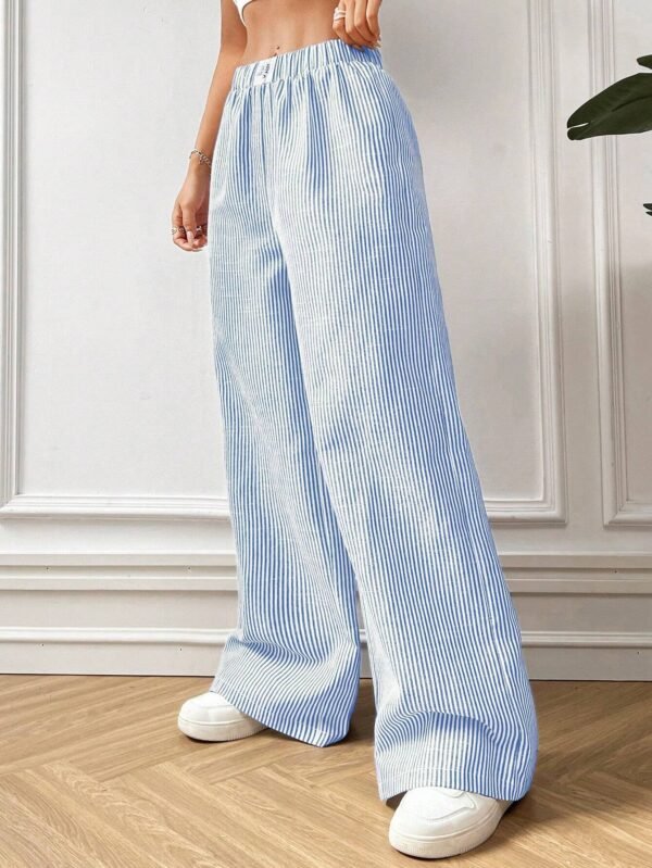 SHEIN EZwear PantalonTissé à rayures – Image 5