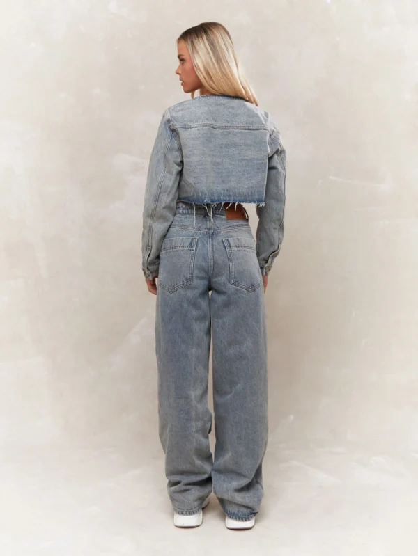 MISSGUIDED Ensemble veste long jean boyfriend – Image 2