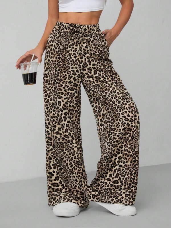 SHEIN PETITE Pantalon large à imprimé