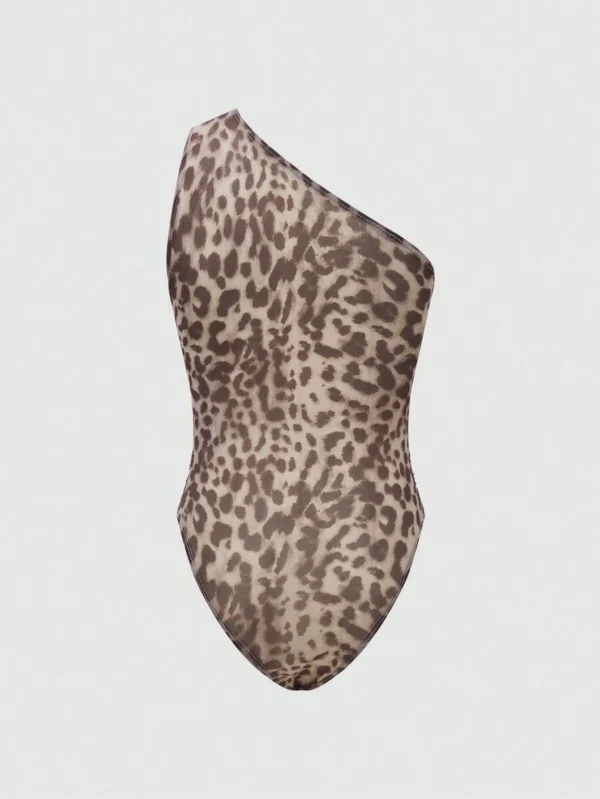SHEIN Clasi Body épaule oblique léopard – Image 2