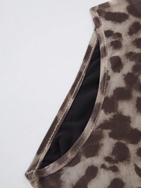SHEIN Clasi Body épaule oblique léopard – Image 3