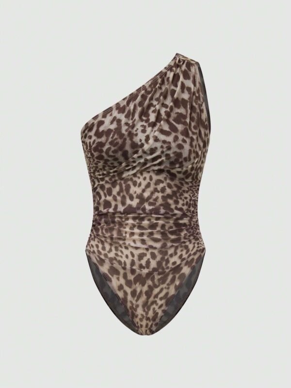SHEIN Clasi Body épaule oblique léopard – Image 4