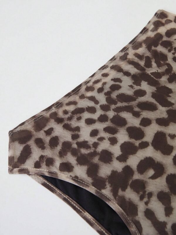 SHEIN Clasi Body épaule oblique léopard – Image 5