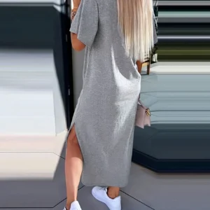 INAWLY Robe décontractée avec fente s