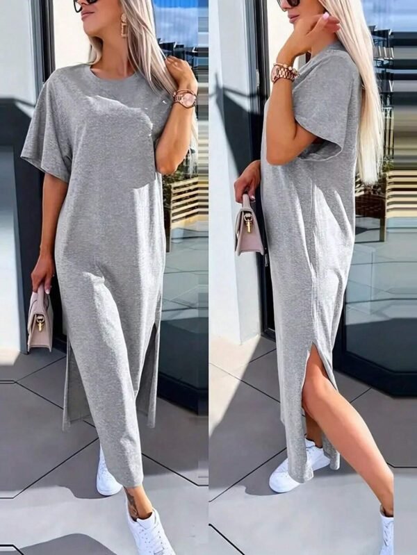 INAWLY Robe décontractée avec fente s – Image 2