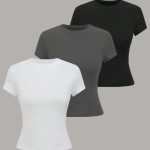 SHEIN LUNET-shirt casual col rond