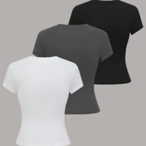 SHEIN LUNET-shirt casual col rond