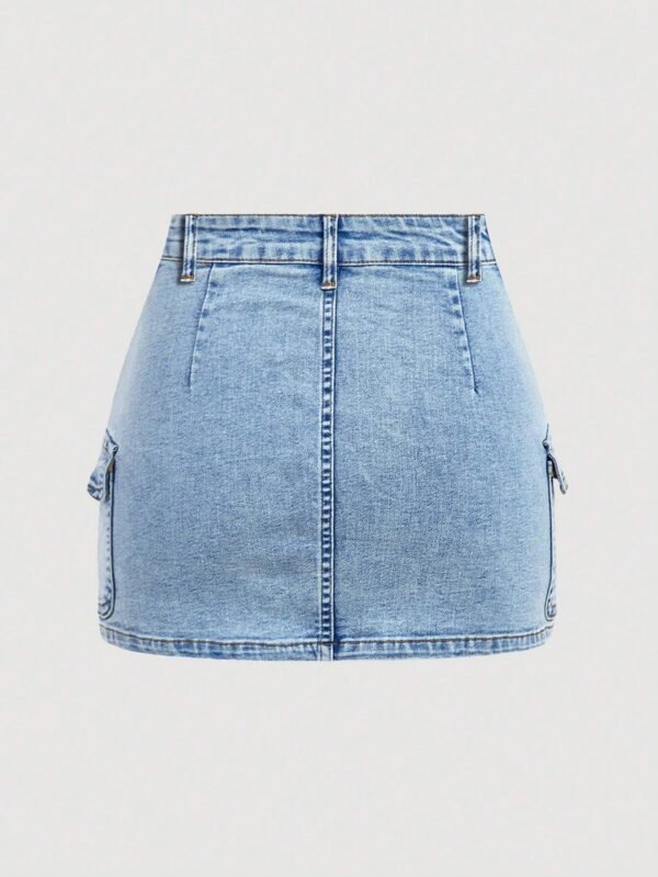 SHEIN MOD JupeDenim avec boutons et poches – Image 2