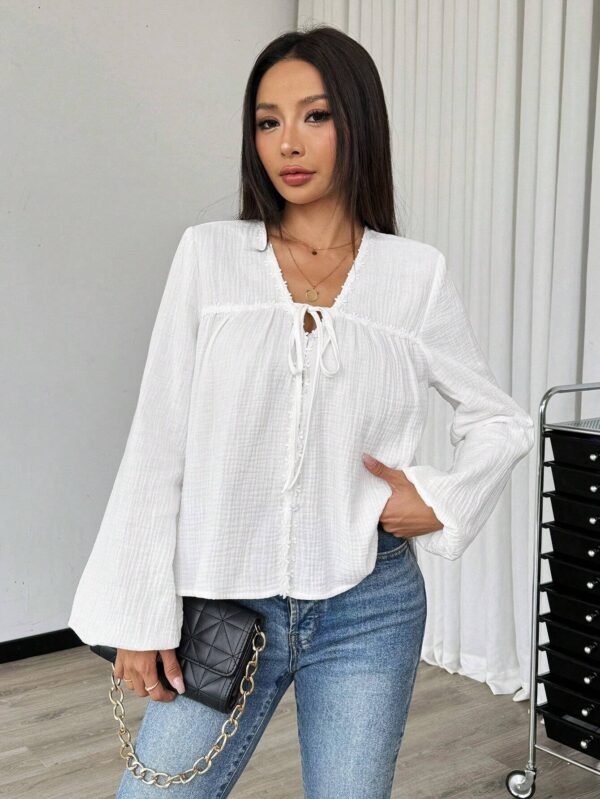 Franclia BlouseDécontractée à nœud – Image 6