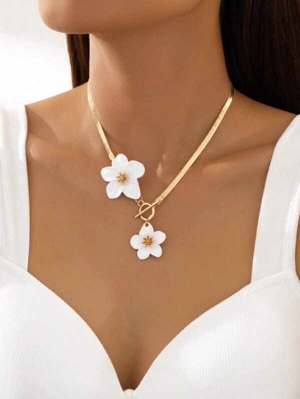 1 pièce Pendentif de collieravec un design floral