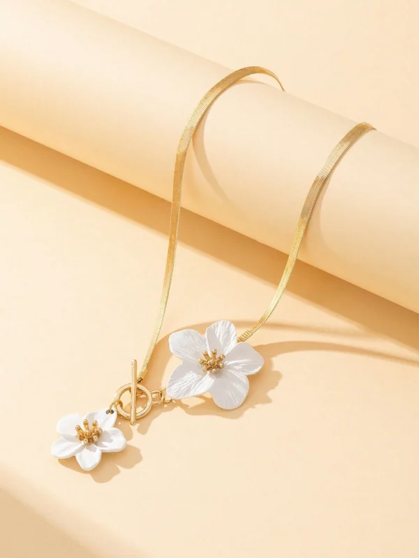 1 pièce Pendentif de collieravec un design floral – Image 7