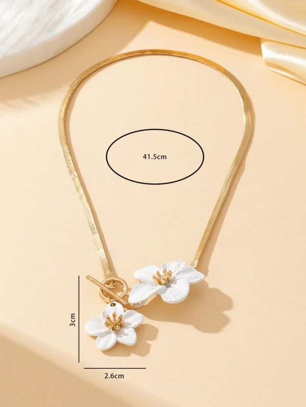 1 pièce Pendentif de collieravec un design floral – Image 9