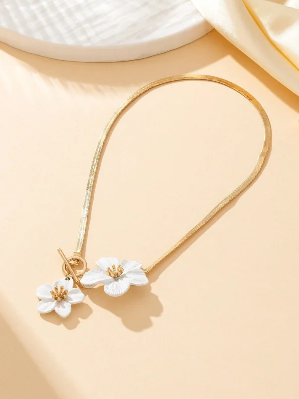 1 pièce Pendentif de collieravec un design floral – Image 8