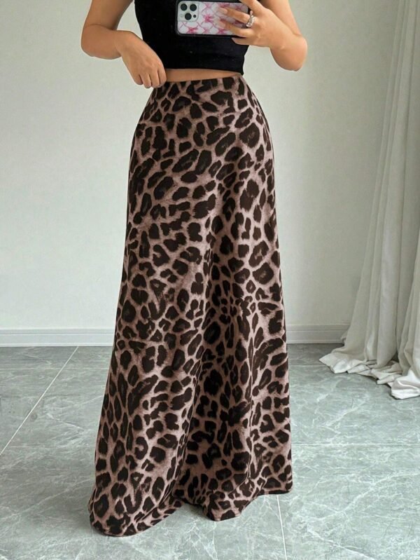 SHEIN Raffinéa Jupe longue léopardDécontractée – Image 3