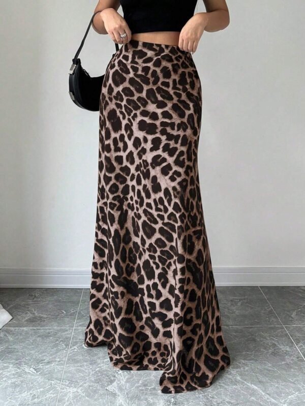 SHEIN Raffinéa Jupe longue léopardDécontractée – Image 4