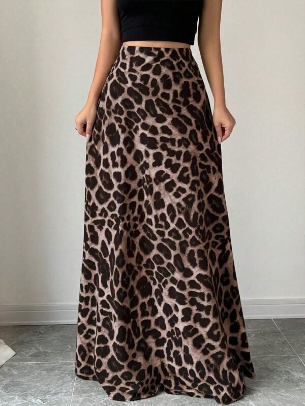 SHEIN Raffinéa Jupe longue léopardDécontractée – Image 5