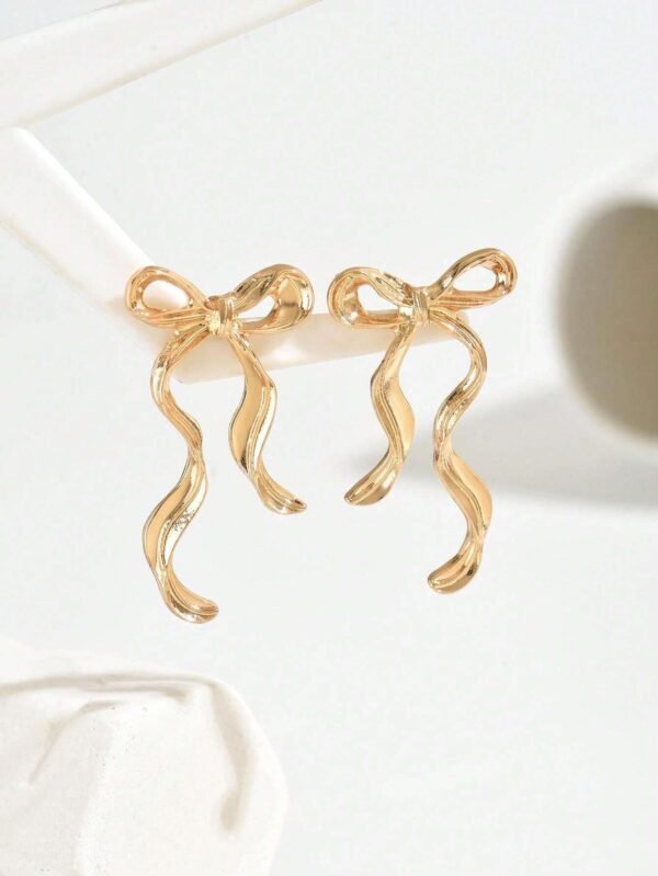 1 paire de boucles d'oreilles avec nœud en ruban – Image 14