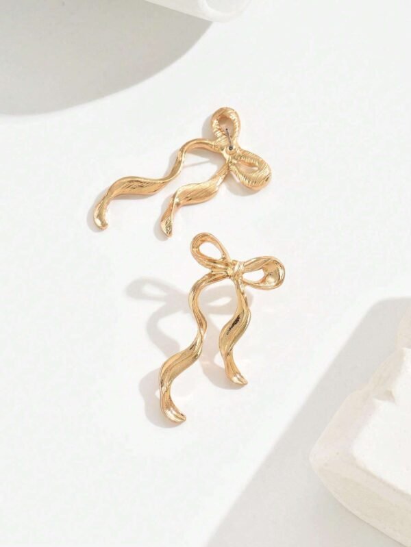 1 paire de boucles d'oreilles avec nœud en ruban – Image 15
