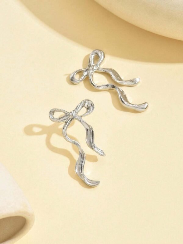 1 paire de boucles d'oreilles avec nœud en ruban – Image 18